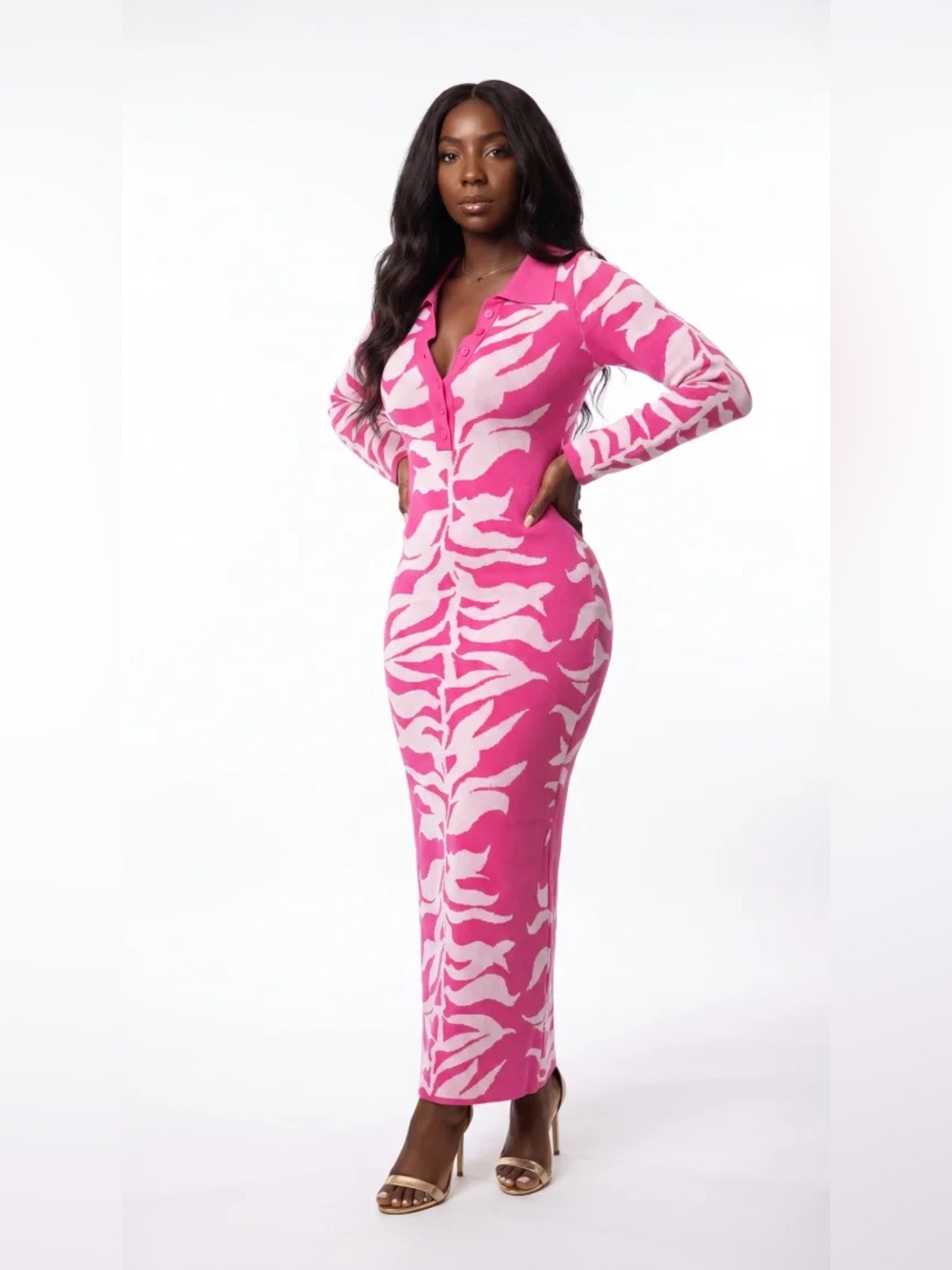 Covered In Flames Midaxi Dress